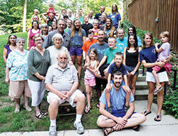 Teenagers and youth ministry leaders from St. Agnes Parish in Nashville and parishes in Terre Haute spent four days in late July assisting people in need in Brown County. (Submitted photo)