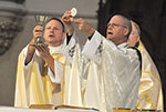 Bishop Etienne at a Mass
