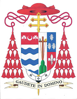Above is Cardinal Joseph W. Tobin’s coat of arms as Archbishop of Newark. (Image courtesy of the Archdiocese of Newark) 