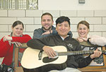 Student with teachers
