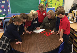Jeanine Ritter always has a feeling of joy when she is surrounded by her first-grade students at St. Pius X School in Indianapolis. (Submitted photo)
