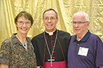 Married couple and Archbishop Thompson