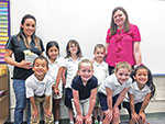 Teacher and students