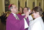 Archbishop and woman at prison