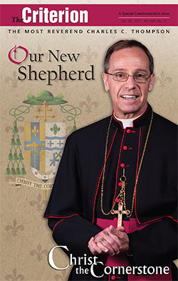 The Criterion staff received a third‑place award from the Catholic Press Association of the United States and Canada for its special issue welcoming new Archbishop Charles C. Thompson in the summer of 2017. The award came in the Best Supplement or Special Issue: Best One-Time Special Issue category.