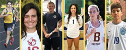 Pictured from left to right are high school athletes Leon Kinne, Celcilia Linn, Will Yunger, Lucia Corsaro, Katie O'Donnell and Brian Adame. (Submited photos)