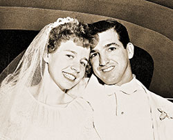 Doris and John Shaughnessy show their joy on their wedding day in 1952. (Submitted photo) 