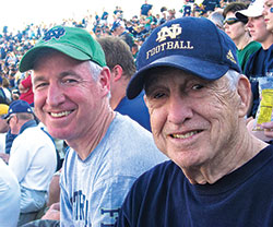 The connection to the University of Notre Dame—and its football team—created a lifelong bond between father and son. (Submitted photo) 