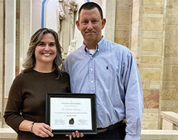 Renae and Jon Schoening are the first recipients of the archdiocese’s Water into Wine Award. Named in honor of Jesus’ first public miracle at the wedding feast of Cana, the award recognizes extraordinary efforts for marriage and family ministry. (Submitted photo)