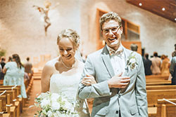 Photo: Emily and Alexander Mingus share their joy on their wedding day on June 27. (Submitted photo)