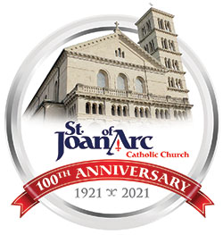 St. Joan of Arc centennial logo
