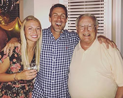 Taylor Roach, her dad, Chuck Roach, and her grandfather, Charles Roach, share a moment of joy. (Submitted photo)