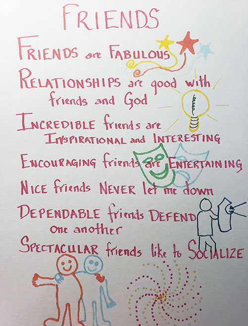 Poem titled Friends