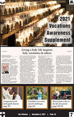 Cover of the 2021 Vocations Awareness Supplement