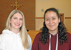 Grace Liegibel, left, and Xochitl Murillo have formed a bond of hope and healing after being brought together by heartbreak. (Photo by John Shaughnessy)