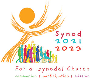 The logo for the October 2023 meeting of the world Synod of Bishops at the Vatican