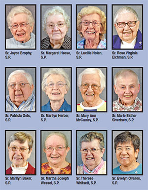 The 12 members of the Sisters of Providence of Saint Mary-of-the-Woods celebrating significant milestones in the congregation in 2022