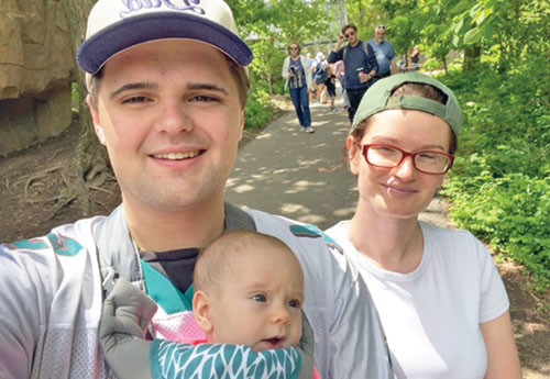 Isaiah Doss, his wife Brianna and their daughter enjoy a family trip to the Indianapolis Zoo. (Submitted photo)