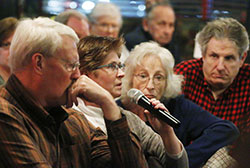 Rhea Ferrell, of LaPorte, talks about her annulment experience during Queen of All Saints' Tapped In program on divorce and remarriage. (Bob Wellinski photo)