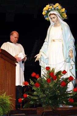 Father Daryl Rybicki oversaw all liturgical elements of the three-day National Conference on Medjugorje at Notre Dame. Father Rybicki, who also does some work for Redeemer Radio, says technology provides a wonderful opportunity to share with countless others.