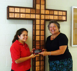Alicia Lopez of the Bishop Luers High School class of 2009 is shown with Mary Keefer. Lopez was the recipient of the Bail Scholarship.